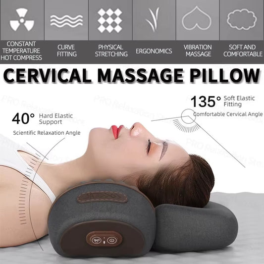 Hot Cervical Pillow Spine Sleeping Neck Massager Spine Non-Traction Heating Compress Neck Masajeador Pillow Relaxation Treatment
