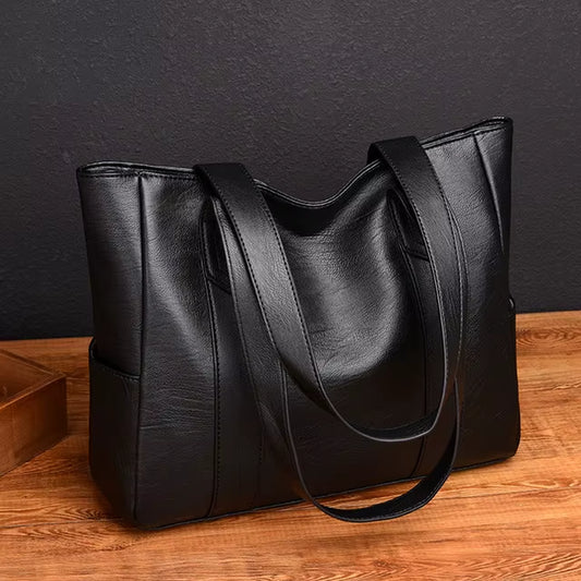 Winter New Tote Bag for Women PU Leather Shoulder Bag Large Capacity Handbag Vintage Embossing Lady Handle Bag Pouch