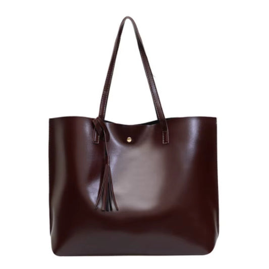 High Quality Women Messenger Bags Leather Casual Tassel Handbags Female Designer Bag Vintage Big Size Tote Shoulder Bag Bolsos